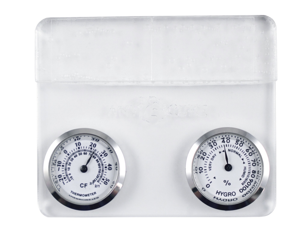 Mini thermo- hygrometer analogue - display - front